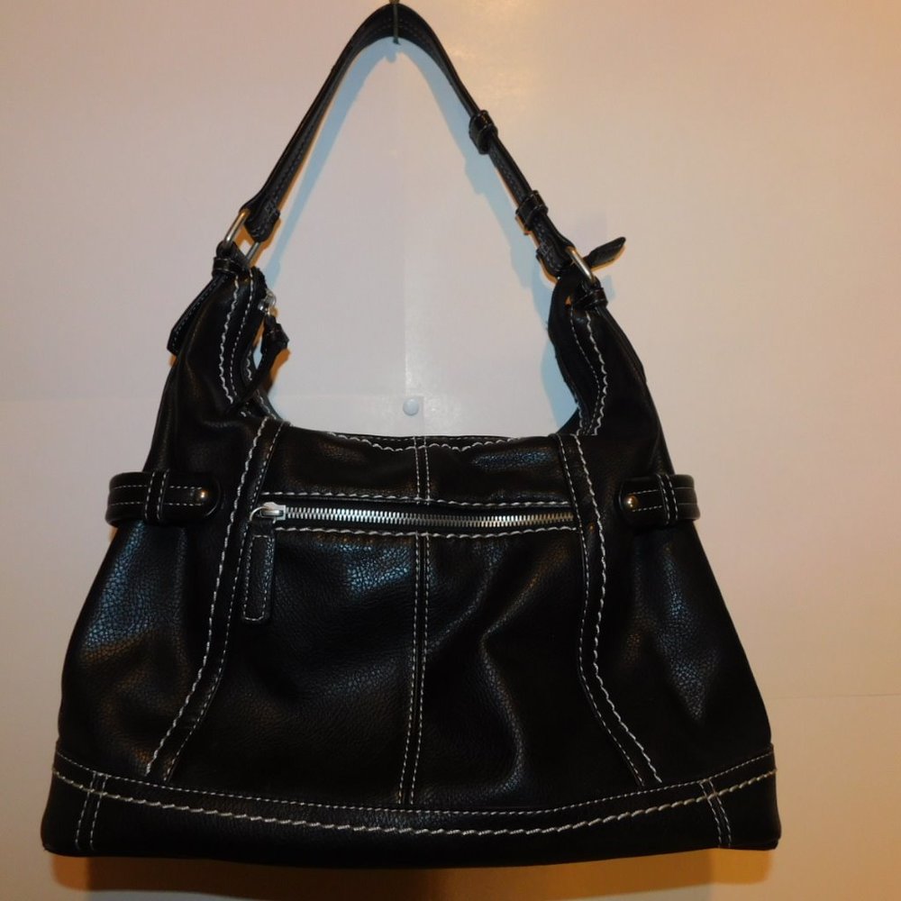 bolo Black Leather Purse Shoulder Handbag